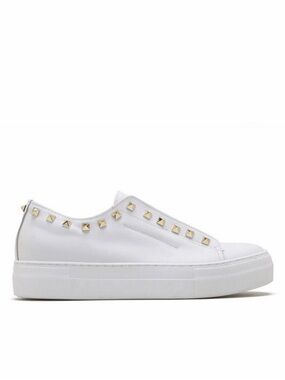 Michele Lopriore Mila Sneakers White Leather Studded Made in Italy Size‎ 36
